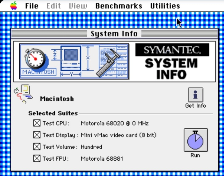 Norton System Info Default Window