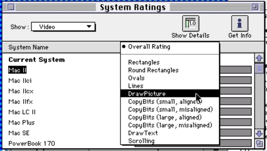 Video Individual Test Results Menu